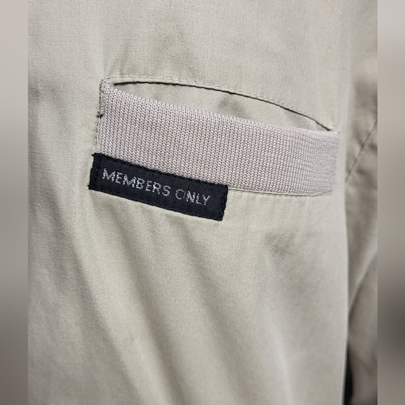 Vintage 90s Men's Mebers Only Jacket Light Khaki 44L - Picture 8 of 14